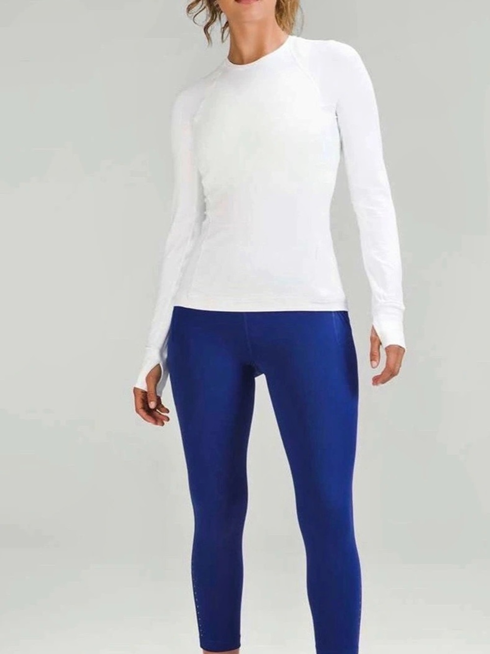 lululemon Rulu Fleece Crewneck Long-Sleeve Shirt White Size 6